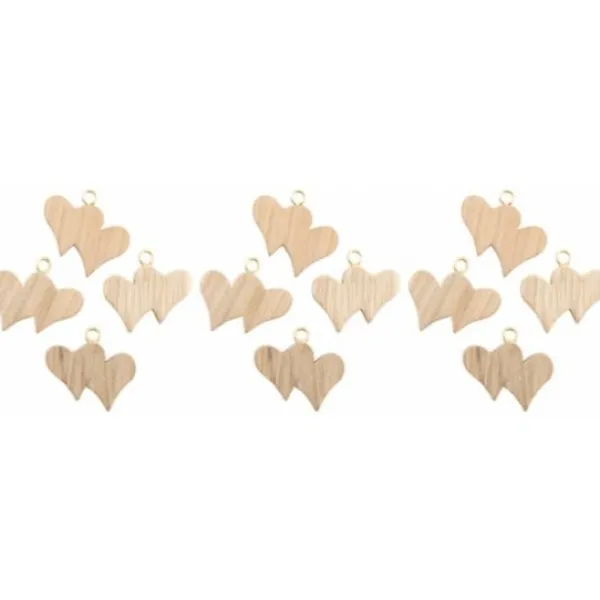 Badaboum 12 Marque Places Coeur Originaux En Bois Avec Boucle
