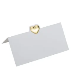 Badaboum 10 Marque Places Petits Coeurs Papier Embosse Or