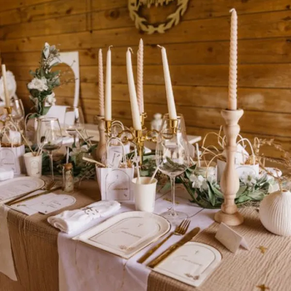 Clearance 10 Marque Places Puret Blanc Et Or Theme Communion