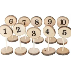 Badaboum 10 Marque Tables Rondins De Bois Avec Chiffre New
