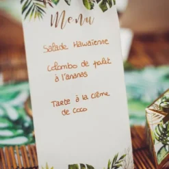 Badaboum 10 Menus Tropical Ivoire Avec Dorure