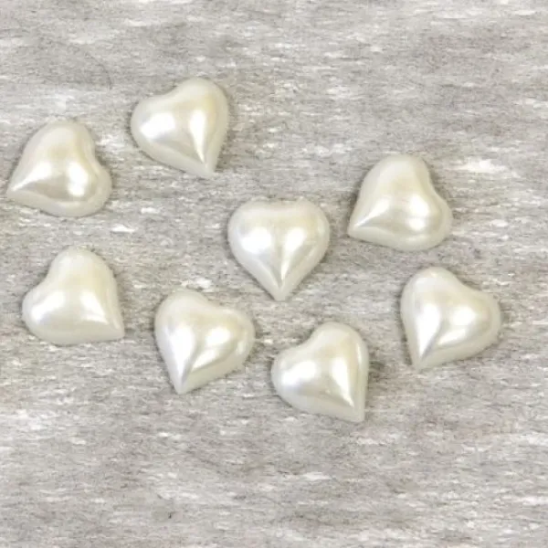 Badaboum 20 Mini Coeurs Effet Nacr Ivoire Pour D Co De Table