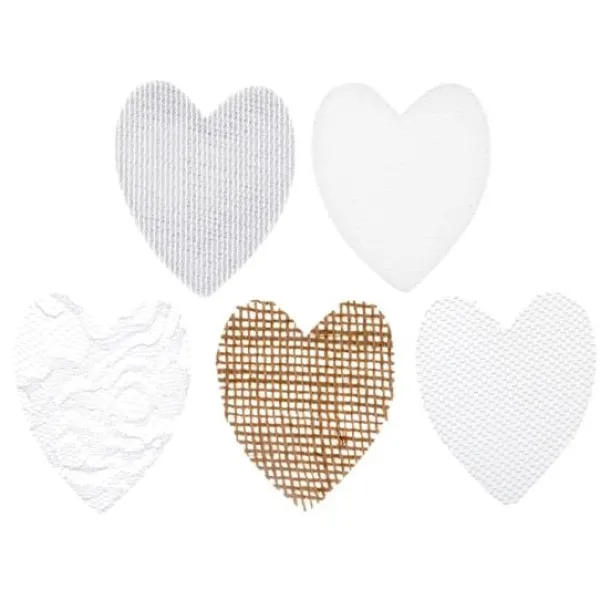 Hot 25 P Tales En Forme De Coeur Mariage Naturel Jute & Tulle & Coton Theme Jute