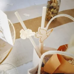 Clearance 12 Pailles Bapt Me Jolis Brins Theme Bapteme