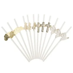 Clearance 12 Pailles Bapt Me Jolis Brins Theme Bapteme