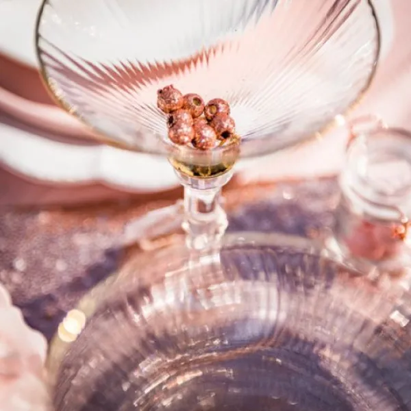 Badaboum 24 Petites Perles De Bois Rose Gold