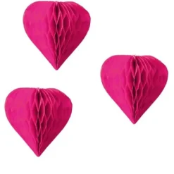 Badaboum 3 Petits Coeurs Alv Ol S Fuchsia 8Cm
