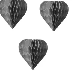 Badaboum 3 Petits Coeurs Alv Ol S Gris 8Cm