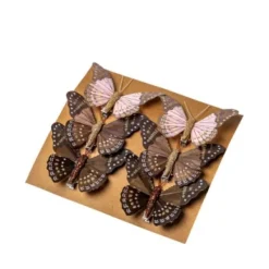 Badaboum 6 Pinces Papillons Chocolat Et Rose