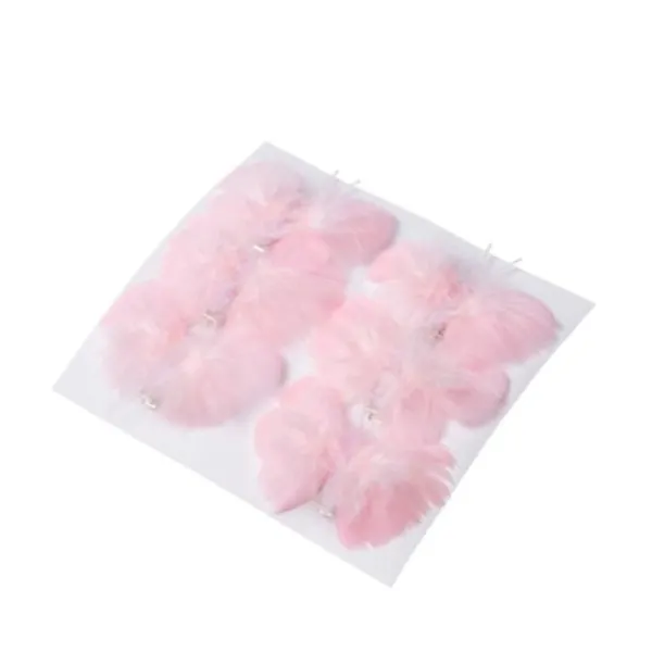 Badaboum 6 Pinces Papillons Plumettes Rose