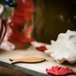 Badaboum 12 Poisson En Bois Naturel Pour D Co De Table