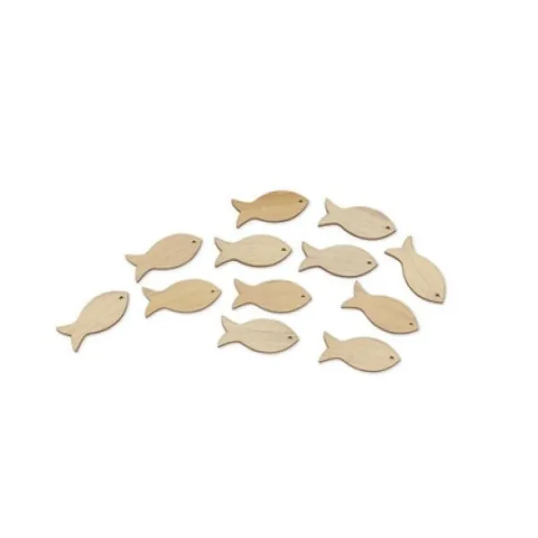 Badaboum 12 Poisson En Bois Naturel Pour D Co De Table