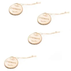 Hot 4 Rondins De Bois Marque Place Communion Theme Communion