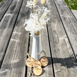 Hot 4 Rondins De Bois Marque Place Amour Theme Bapteme