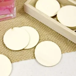 Outlet 36 Ronds En Bois Marque Place Pour Cadre Livre D'Or Theme Joyeux Anniversaire