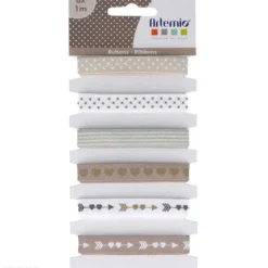 Badaboum 6 Rubans Imprim S Fl Ches Et Coeurs