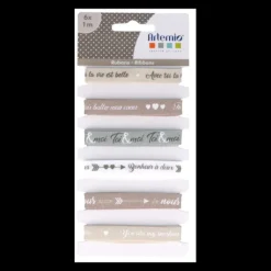 Badaboum 6 Rubans Imprim S Texte Amour