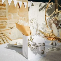 Sale 6 Sacs Cadeaux Bapt Me Or Theme Bapteme