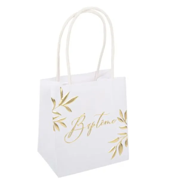 Sale 6 Sacs Cadeaux Bapt Me Or Theme Bapteme