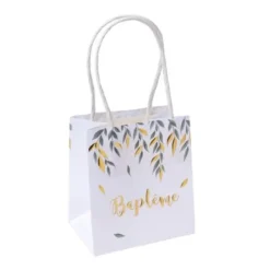 Sale 6 Sacs Cadeaux Bapt Me Vegetal Theme Bapteme