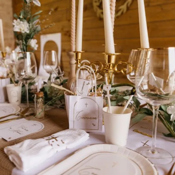 Sale 6 Sacs Cadeaux Communion Puret S Blancs Theme Communion