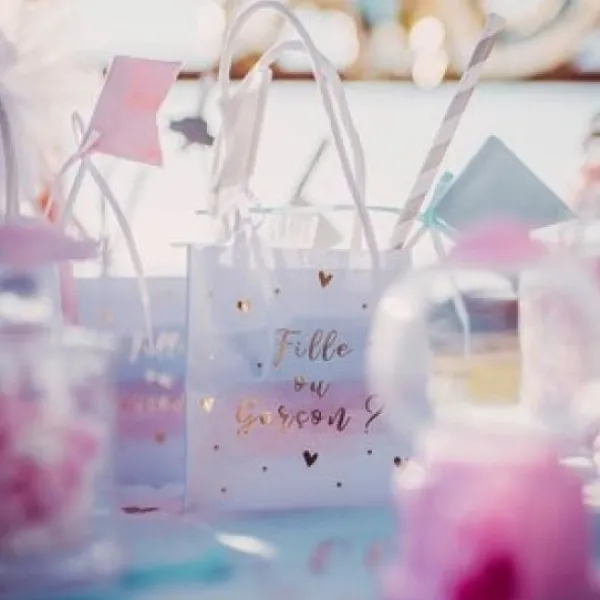 Online 6 Sacs Cadeaux Fille Ou Gar On Gender Reveal Theme Gender Reveal