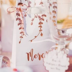 Badaboum 6 Sacs Cadeaux Vegetal Rose Gold