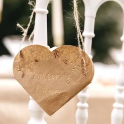 Badaboum 10 Sacs Mariage En Coeur Suspendre " Parsemez L'Amour " En Kraft 13 Cm