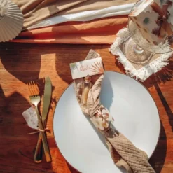 Badaboum 4 Serviettes De Table En Gaze De Coton Naturel