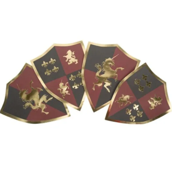 Badaboum 4 Sets De Table Bouclier Chevalier
