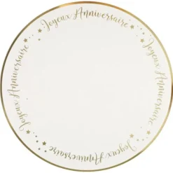 Hot 6 Sets De Table Joyeux Anniversaire Or Theme Joyeux Anniversaire