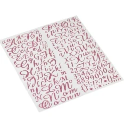 Badaboum 167 Stickers Alphabet Chiffre Paillet Rose Gold
