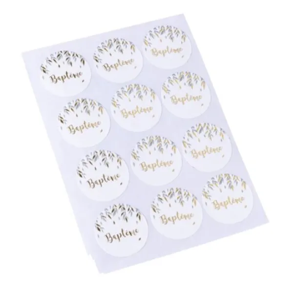 Sale 24 Stickers Bapt Me Vegetal Theme Bapteme