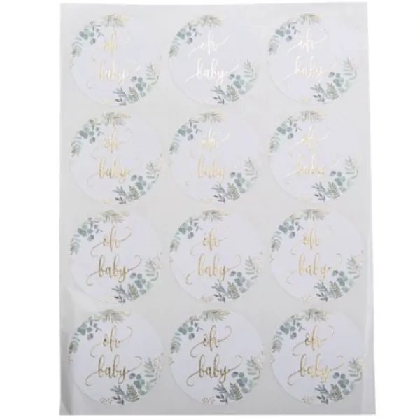 Outlet 24 Stickers Oh Baby Theme D Co Baby Shower