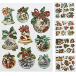 Badaboum 8 Stickers Vitro Statique De Noel Paillet S Sale