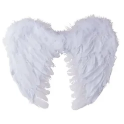 Badaboum Ailes D'Anges En Plumes Blanc 40 X 32 Cm
