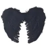 Badaboum Ailes D'Anges En Plumes Noir 40 X 32 Cm