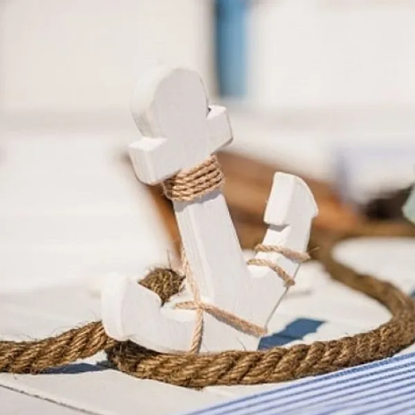 Badaboum Ancre Marine Mariage Theme Mer 14X12Cm New