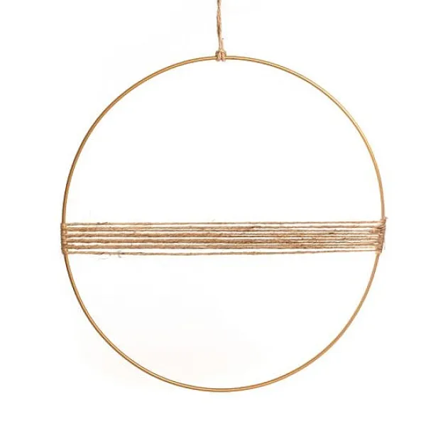 Badaboum Anneau Or A Suspendre Deco Jute 35Cm Clearance