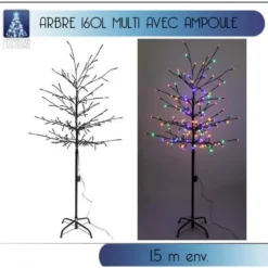 Badaboum Arbre De Noel Lumineux 160 Led Multicolore Hot