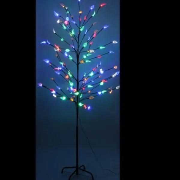 Badaboum Arbre De Noel Noir Avec Feuilles Multicolores 120 Led Sale