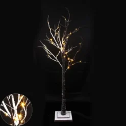 Badaboum Arbre Lumineux De Noel Extérieur Enneig 48 Led Blanc Chaud