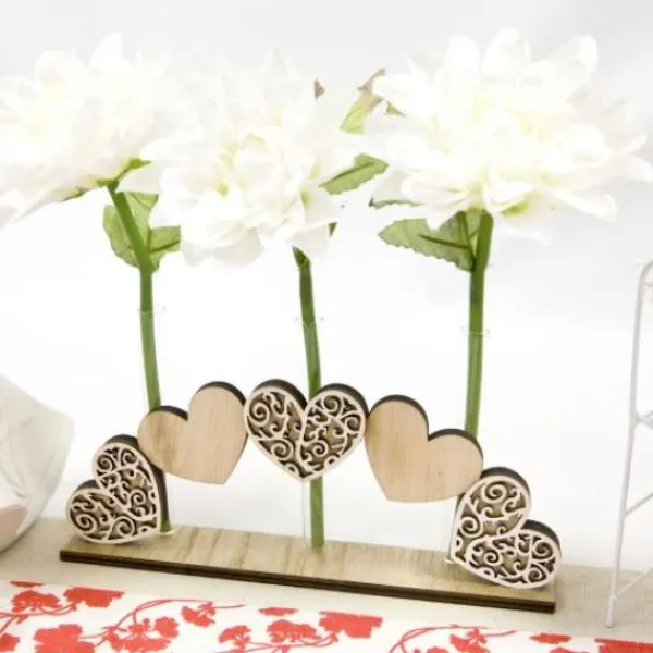 Badaboum Arche De Coeurs Avec 3 Tubes En Verre