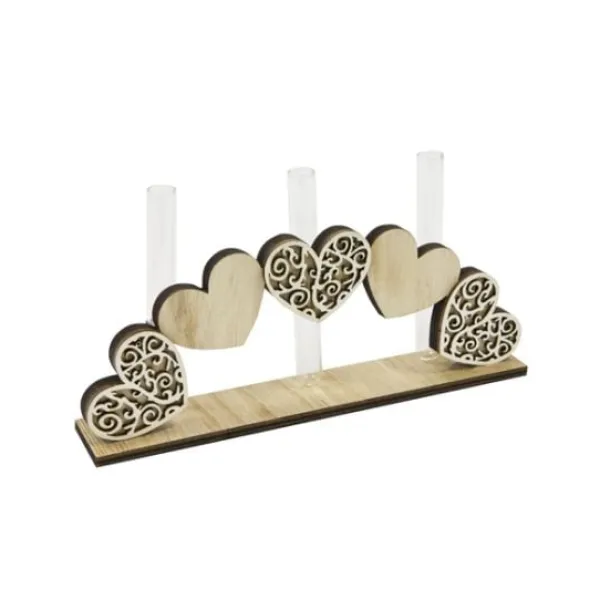 Badaboum Arche De Coeurs Avec 3 Tubes En Verre