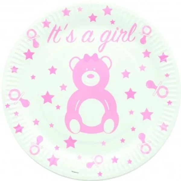 New Assiette Carton Baby Shower Fille X 10 Pi Ces Theme D Co Baby Shower