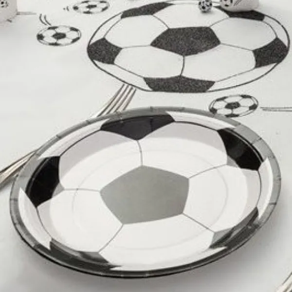 Assiette Carton Football 23Cm X 10 Pi Ces Theme Deco Football