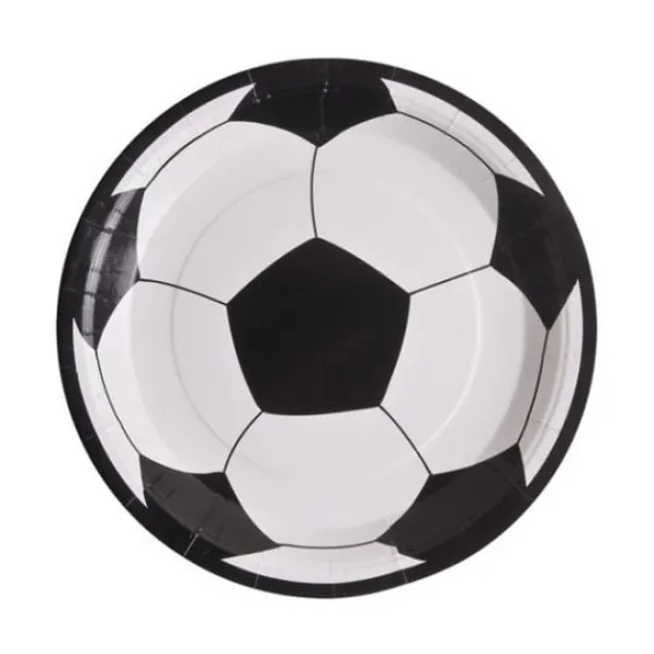 Assiette Carton Football 23Cm X 10 Pi Ces Theme Deco Football