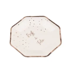 Badaboum Assiette Carton Rose Evjf X 8 Pi Ces