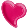 Badaboum Assiette Coeur En Plastique Fuchsia 24Cm X 12 Pi Ces