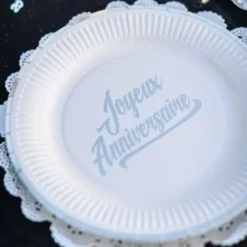 Outlet Assiette En Carton Anniversaire Argent X 10 Pi Ces Theme Joyeux Anniversaire